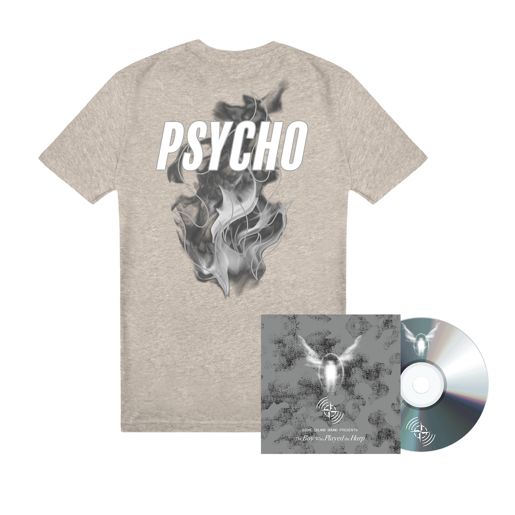 Psycho Grey Reflective Tee (3M)+ Stone Island CD