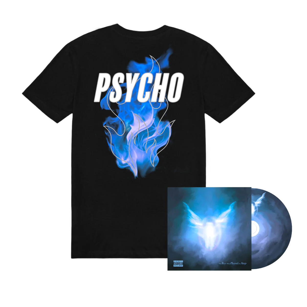 Psycho Blue Reflective Tee (3M) + CD