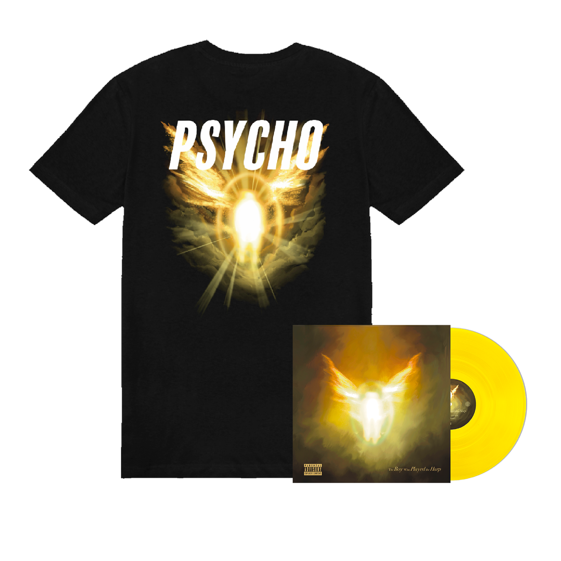 The Boy Who Played the Harp Yellow Vinyl & Sacred Psycho Tee